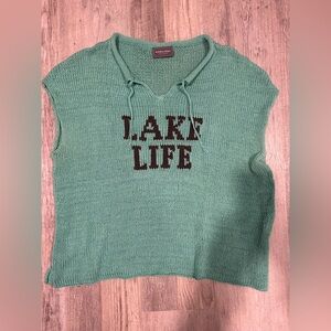 Wooden Ships Teal Sleeveless Sweater Knit